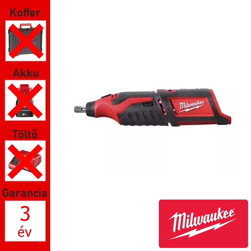 Milwaukee 12V akkus egyenes csiszoló géptest